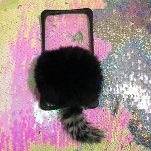 Black Clear Fur Phone case